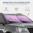 thumbnail image 3 of Kdxio Lavender Roses Arrangement Print 2-Piece Sun Shade Front Windshield - Foldable Car Front Window Sunshades for Most Sedans SUV Truck, 3 of 5