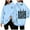 Light Blue, variant on WILLBEST Hoodies women Women's Casual Crew Neck Pocket English Letter Printed Hoodies Hoodies virgil abloh