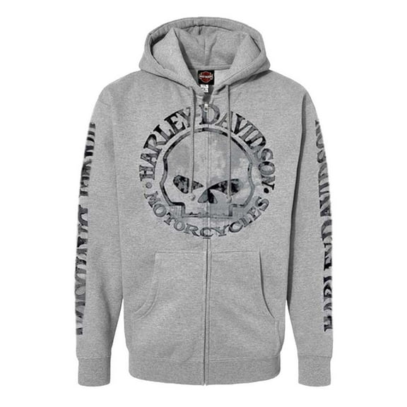 Medium Men's Zippered Sweatshirt Jacket H-D Skull Hoodie (M) 30296653