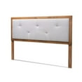 thumbnail image 2 of Baxton Studio Abner Light Gray and Brown Finished Wood Queen Size Headboard, 2 of 9