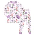 thumbnail image 5 of felwors Halloween Pajamas Big Boy Girls Crew Neck Cute Print Pajama Sets Long Sleeve Lovely Sleepwear 2 Piece Pjs Multiple Cartoon Jammies Pajama (White,8-9 Years), 5 of 7