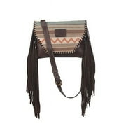 Ariat A770002602 Womens Crossbody Fringe Serape, Brown - Small