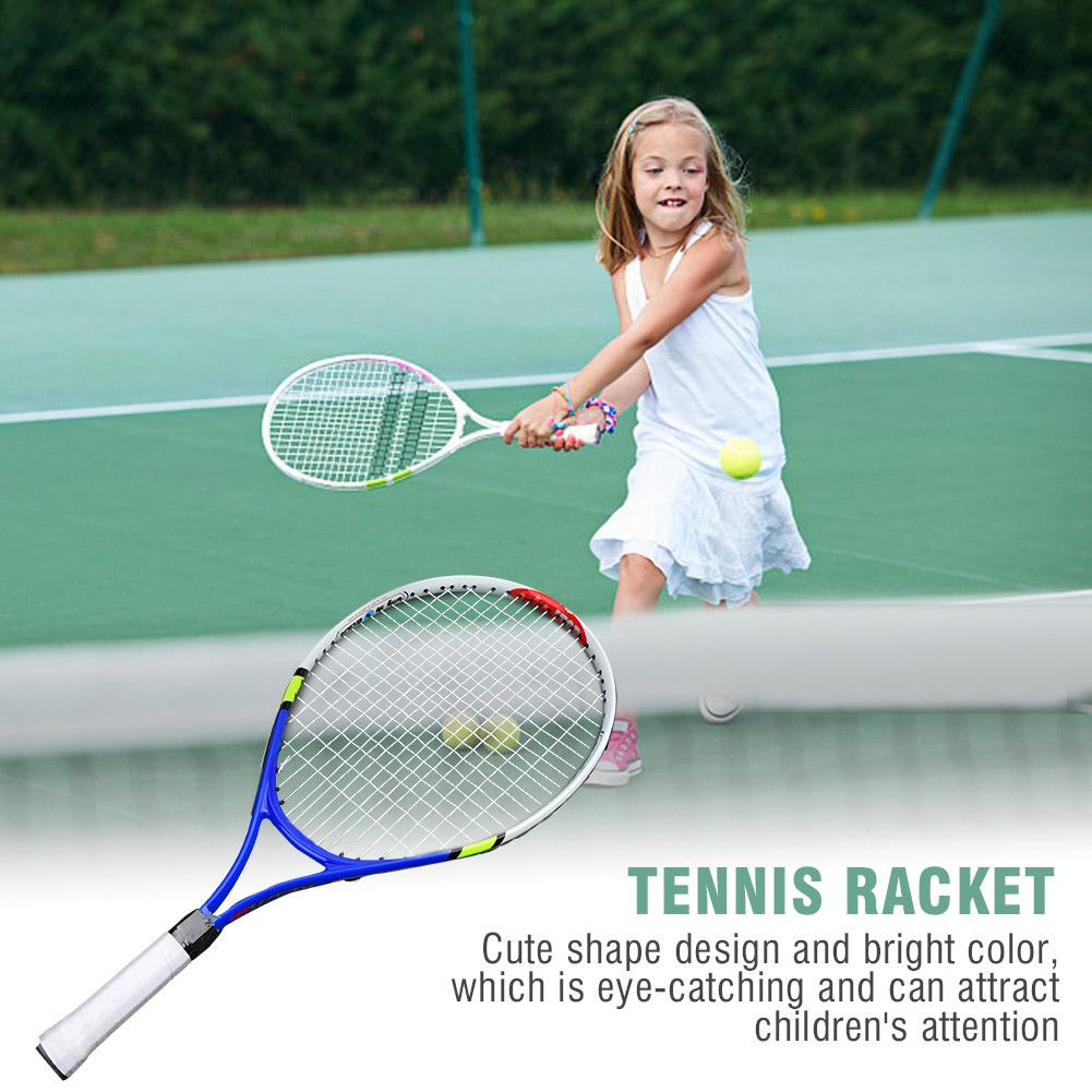 FAGINEY Tennis Training Racket,3Colors Durable String Single Tennis Racket Racquet for Kids