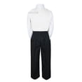 thumbnail image 5 of 3pc Set Baby Boy Toddler Kid Teen Wedding White Black Pants Tie Formal Suit S-20, 5 of 7