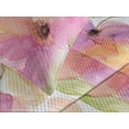 thumbnail image 3 of Ambesonne Nature Quilted Coverlet 2 Pcs, Garden Print Flower Pattern, Twin Size, Pink Peach and Pastel Green, 3 of 4