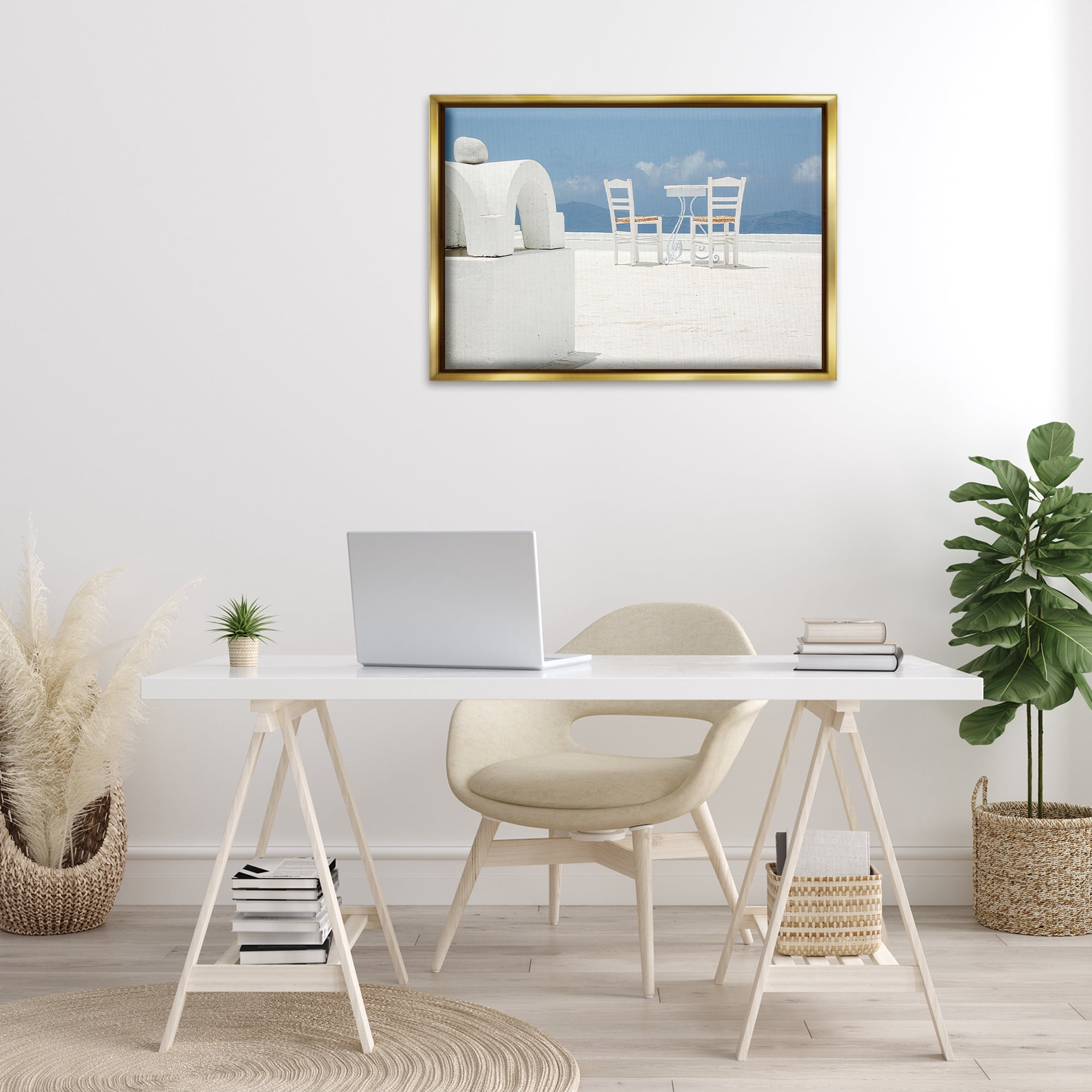 Stupell Industries Overlooking Sky Scenery Landscape & Nature Photography Gold Floater Framed Canvas Art Print Wall Art, 31 x 21