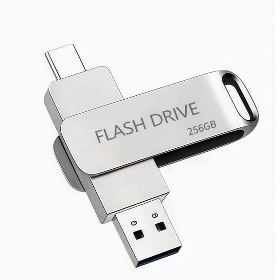 256GB USB Flash Drive 2 in 1 OTG Type C Memory Stick Thumb Drive Photo Stick Jump Drive for Android Smartphones, Computer, Tablet, PC