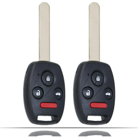 Key Fob Keyless Entry Fits for Honda Civic 2006 2007 2008 2009 2010 2011 2012 2013 Remote Control Head Key Replacement 35111-SVA-306 N5F-S0084A 46 Chip 4 Button (Set of 2)
