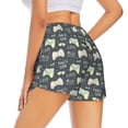 thumbnail image 3 of Goofa Gamers Printed Women 2 in 1 Running Shorts,Quick Dry Athletic Workout Shorts,High Waisted Athletic Shorts with Liner Pockets-Large, 3 of 9