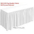 thumbnail image 3 of NEW 6' FT LONG FITTED TABLE DJ JACKET SKIRT COVER FOR TRADE SHOW - WHITE COLOR, 3 of 3