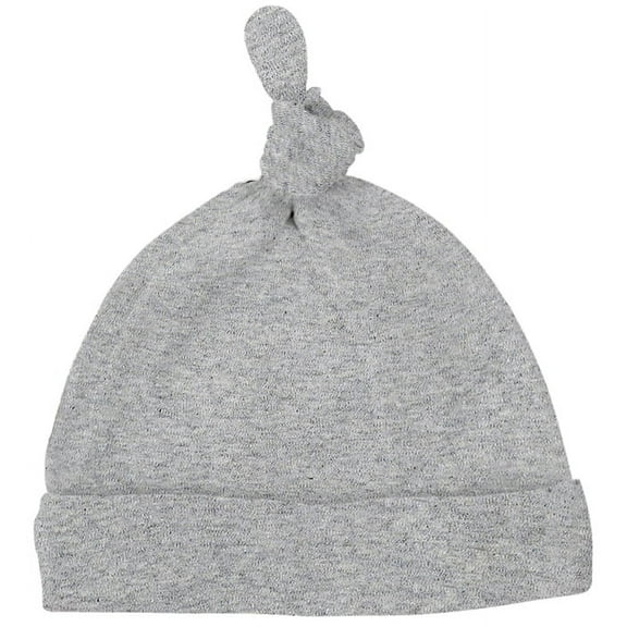 Grey Kushies 100% Cotton Tie Knot Baby Boys or Girls Cap Hat - Size Medium - 3-6 Months