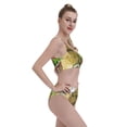 thumbnail image 4 of Daiia Watercolor Canary Bird printed 2 piece Swimsuit Bikinis for Women High Waisted Racerback Bathing Suits Summer Tummy Control Scoop Neck Swimwear-X-Large, 4 of 8