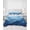 Blue, Navy, White, variant on Quilts Full Size, Teal Blue Ombre Soft Comforter Bedding Set for Bed, Summer Beach Ocean Waves Coastal Lightweight Quilted Bedspread with Pillow Cover(2 Pieces) for All Season, 78x90 Inch
