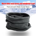thumbnail image 3 of Bewildely Calentador de cuello a prueba de frío forro polar colores surtidos moda cuellos polaina espesar gran textura durabilidad pañuelo para ciclismo Suministros térmicos Gris Bewildely HA059437-08, 3 of 6