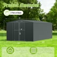 thumbnail image 2 of PABIMIA 10 x 14 ft Metal Outdoor Storage Shed with Roof, Lockable Doors for Lawn and Patio Furniture Storage, Black, 2 of 9