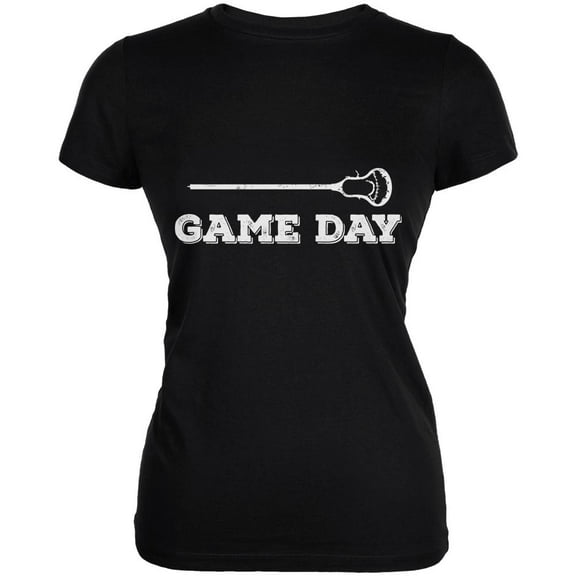 Game Day Lacrosse Black Juniors Soft T-Shirt - Small