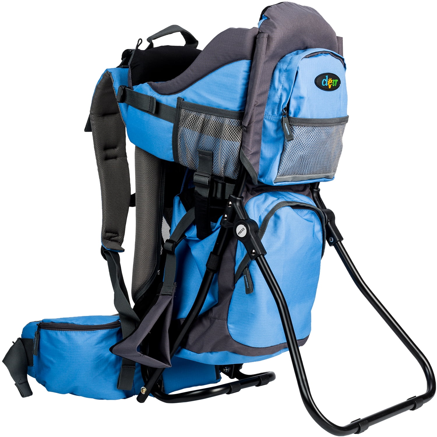 ClevrPlus Deluxe Baby Carrier Outdoor Light Hiking Child Backpack Camping Blue 