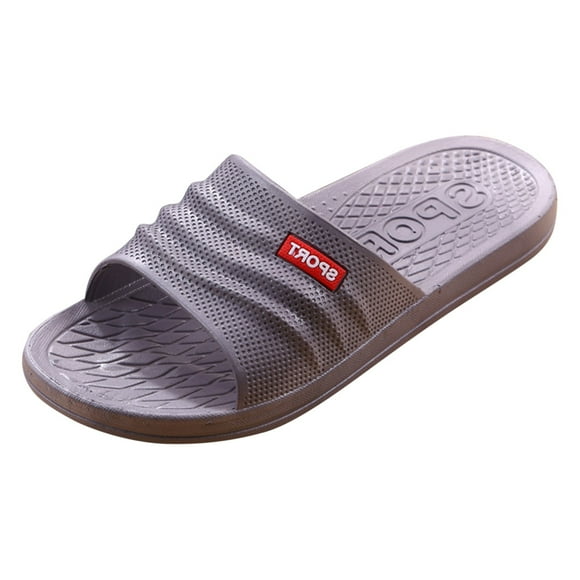 Men's Summer Slippers Comfortable Open Toe Non- Home Wear Indoor Outdoor Bathroom Footwear