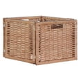 thumbnail image 4 of Niche Cubo Storage Organizer Open Bookshelf Set- 8 Cubes 4 Wicker Baskets- White Wood Grain/Natural, 4 of 6