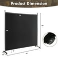 thumbnail image 3 of Costway 6FT Single Panel Room Divider with Wheels Rolling Fabric Partition Privacy Screen Black, 3 of 10