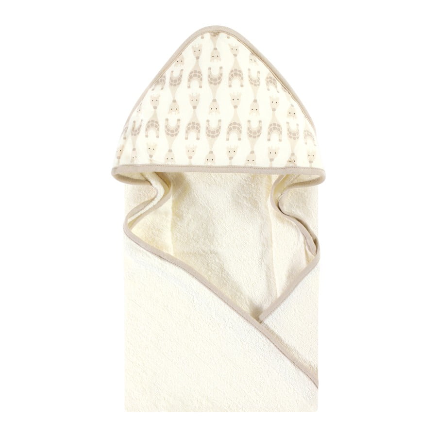 Hudson Baby Cotton Animal Face Hooded Towel, Modern Giraffe 2-Piece, One Size