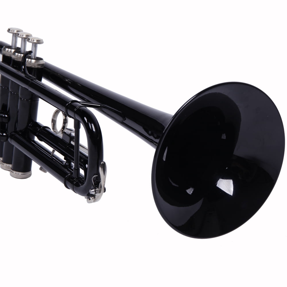 DFITO Bb Adjustable Trumpet for Beginners Students B Flat Instrument with Mouthpiece Gloves Set
