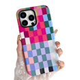 thumbnail image 1 of Branple Compatible Con Iphone 14 Pro Max Funda Linda Y Colorida A Cuadros Con Tpu Suave Y Delgado A Prueba De Golpes Y Fundas Protectoras De Pc Duras Para Mujeres/Hombres Diseñadas Para Iphone 14 Pro, 1 of 5