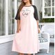 thumbnail image 4 of 1 paquete de pijamas para mujer de talla grande con estampado en contraste Love Logo Homewear (XXL), 4 of 5