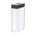 thumbnail image 2 of Tarros de especias de plástico, saleros transparentes, recipientes de almacenamiento con bandeja y 2 tipos de orificios de salida, juego de 6, 2 of 8