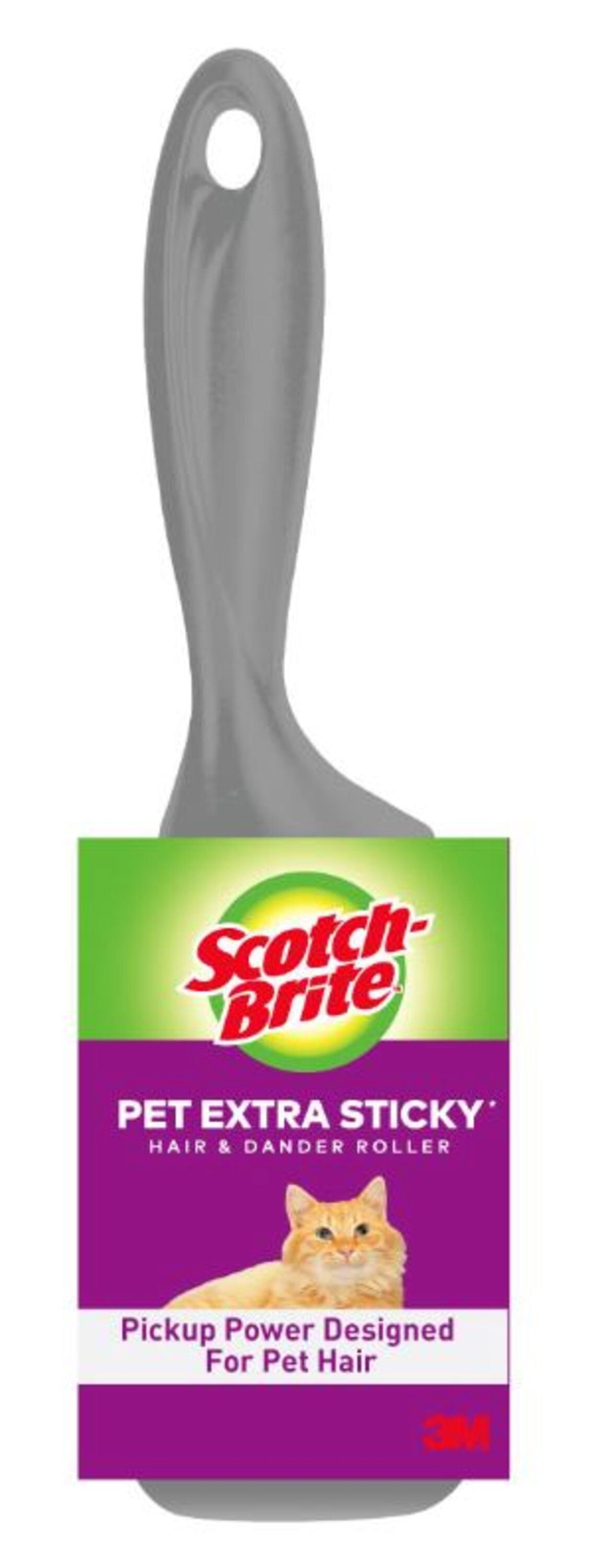 ScotchBrite Pet Hair Lint Roller, 60 Sheets per Roller, 4 Rollers