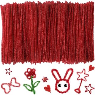 12Inch Pipe Cleaners Craft,Fuzzy Colored Chenille Stem for DIY Art Creative  Crafts Decorations(200Pcs,Black) 