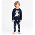 thumbnail image 6 of Toddler Toddler Boys Pajamas Long Sleeve Crew Neck Cartoon Printing Top and Pants PJ Set Sleepwear Boys Outfits Sets 1-2 Years, 6 of 6