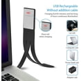 thumbnail image 3 of Lámpara de libro con clip, lámpara de lectura LED recargable por USB, lámpara de cama para ojos, atenuación flexible de 4 niveles, 3 of 4