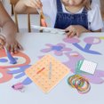 thumbnail image 2 of Shisuyan 1 Set Geoboard Geometric Shape Puzzle Peg Wood Board To Create Figures Shapes, 2 of 9
