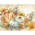 thumbnail image 3 of Tre Sorelle Studios 24x19 Black Modern Framed Museum Art Print Titled - Watercolor Harvest Pumpkin landscape, 3 of 5