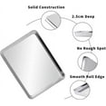 thumbnail image 2 of Stainless Steel Baking Sheets Non Toxic, Healthy Mirror Finish Rust Free Pans, Easy Clean Heavy Duty Multi Use Baking Trays, Silver Size Small Set Of 2, 2 of 6
