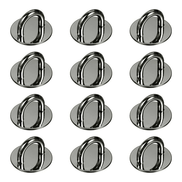 Gancho de Teléfono de Metal Uxcell 0.7", 12Pcs Anillo Adhesivo para Teléfonos Inteligentes, Accesorios de Funda de Tableta, Negro
