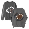 thumbnail image 2 of LIZUOJUN Crewneck Sweatshirt for Women Oversized Pullover Football Graphic Tee Long Sleeve Casual Game Day Outfits for Women Fall Winter 2026 Cozy Vintage Style L, 2 of 8