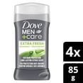 thumbnail image 1 of Dove Men Care Extra Fresh Antiperspirant Stick (Value Pack 4 X 85gms), 1 of 9