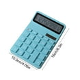 thumbnail image 3 of Btomtd Solar Powered Calculator with Dopamine Color Theme and Large 12 Digit Screen Portable for Office Finance and Student Activities, Blue, 3 of 6