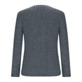 thumbnail image 3 of Sweaters for Women 2025 Fall Long Sleeve V Neck Ribbed Knit Pullover Tops Casual Button Down Basic Tee Shirts, 3 of 5