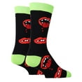 thumbnail image 2 of OoohYeah Mens Funny Novelty Crew Socks, Crazy Halloween Fun Socks - Ahhh Vampire, 2 of 3