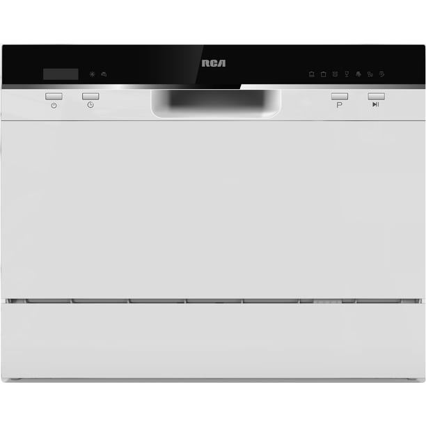 RCA 24 in. Electronic Countertop Control Dishwasher with 6-Cycles, 6 ...