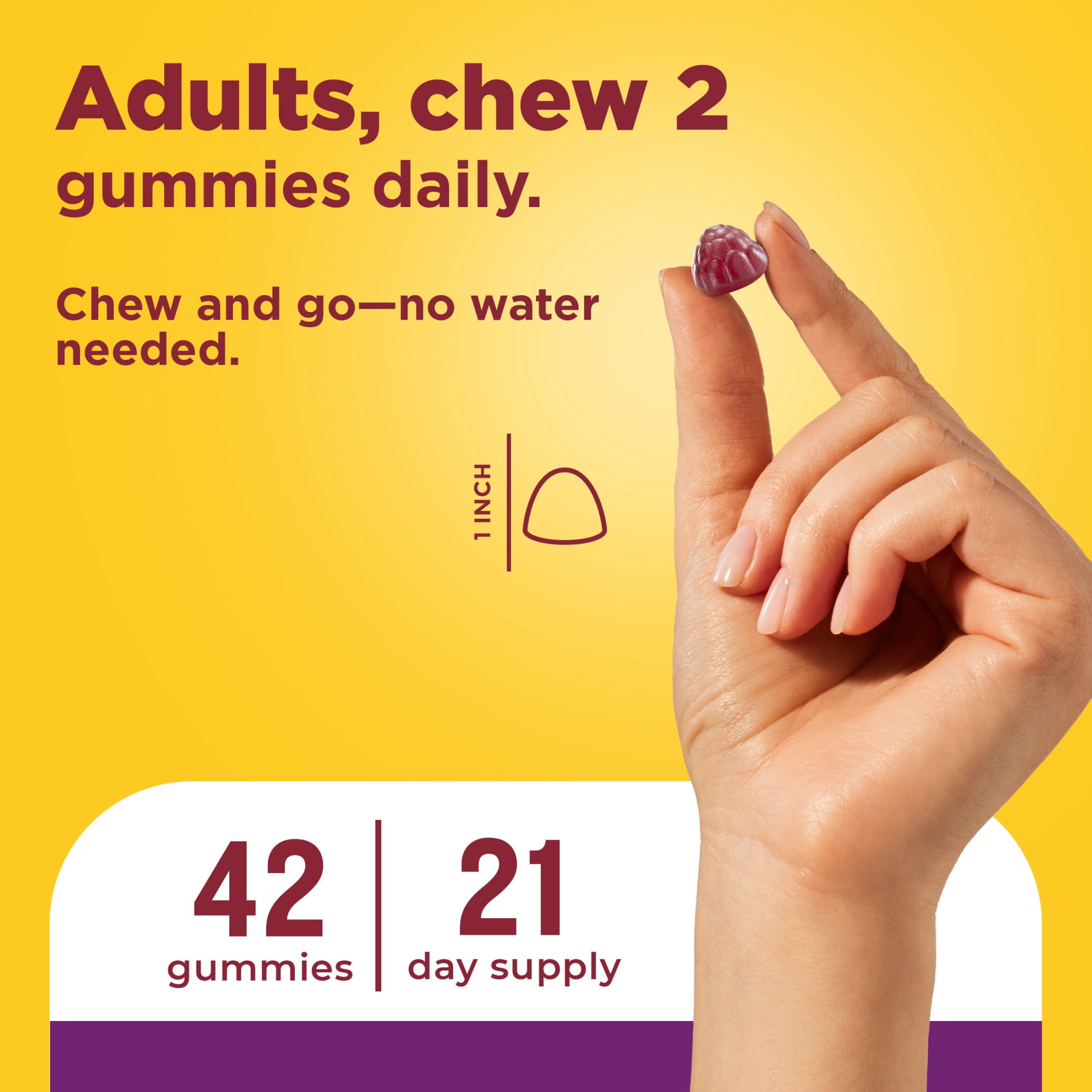 Nature Made Digestive Probiotics Gummies, 42 Count