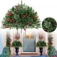 thumbnail image 1 of Christmas Decorations OutdoorParty Light-up DecorationPre Lit Artificial Christmas Tree Filler Christmas Tree Feel Real Filler With Lights&Tripod Stake Holiday For Entryways And Patios, 1 of 7