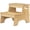 Natural Wood, variant on Wooden Bathroom Step Stool for Toddlers, Heavy Duty Kids 2 Step Stool for Bathroom Sink Kitchen Counter, Bamboo Wood Non-Slip Baby Children Potty Stepping Stool Seat with Handles for Toilet