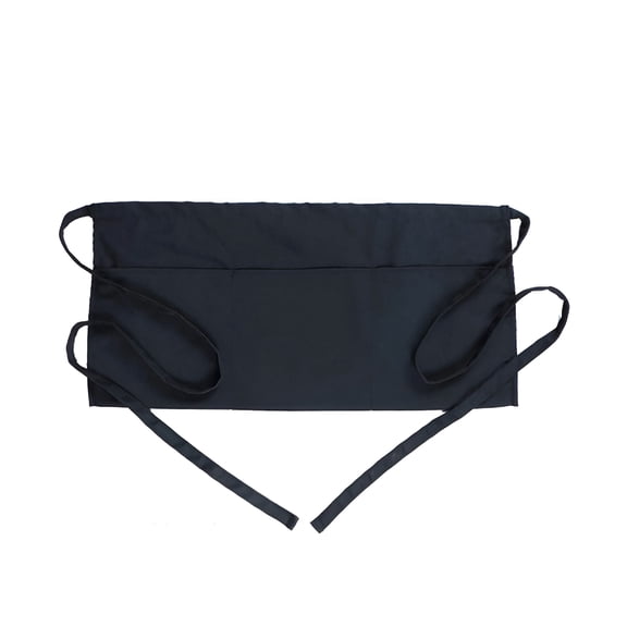 TELOLY Waitress/Waiter Apron, 3 Pockets, Workwear, Black