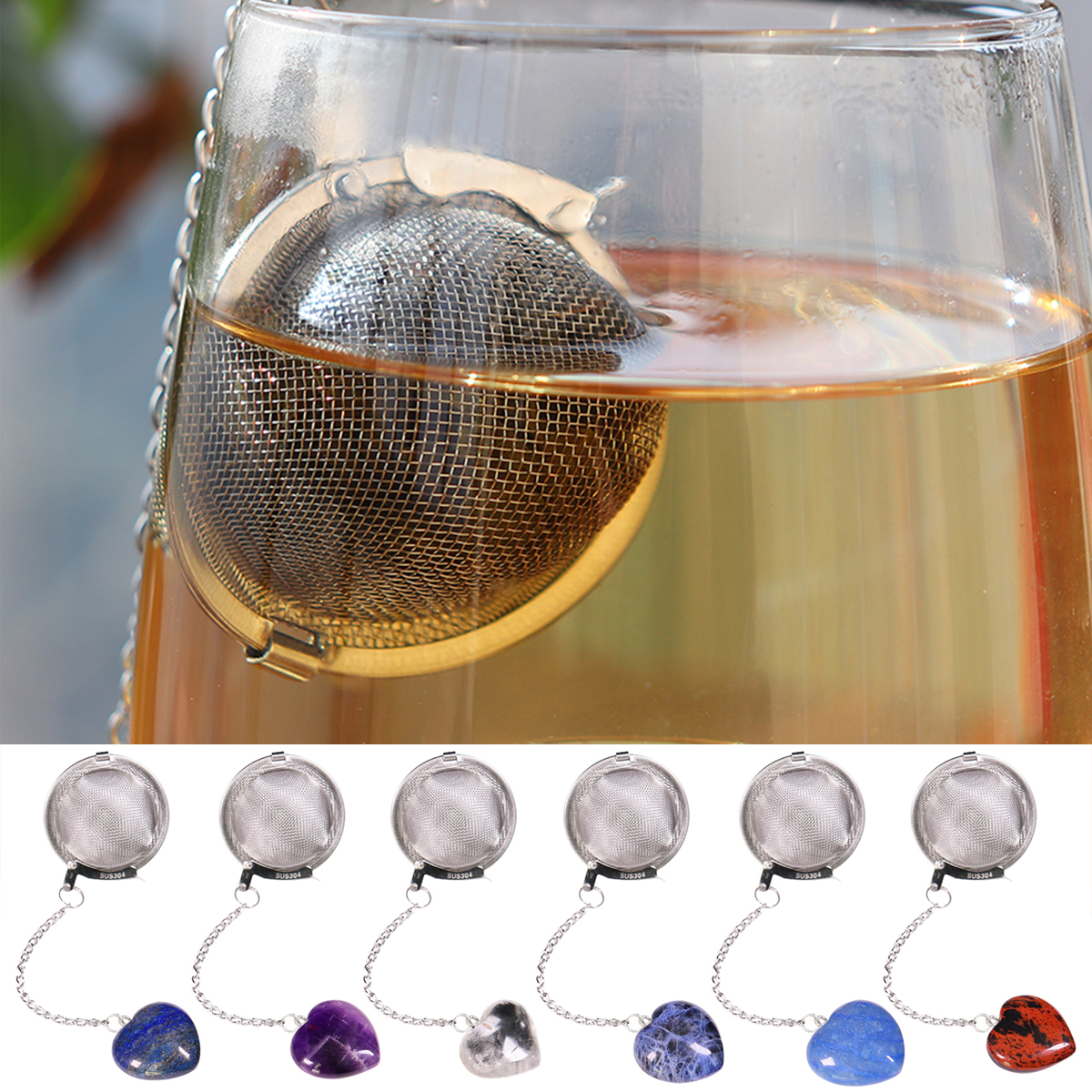 Cheers US 2pcs Tea Infuser, Stainless Steel Ball Mesh Tea Strainer