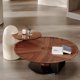 thumbnail image 4 of Mesa auxiliar antigua de diseño, libros, mesa auxiliar nórdica única estética, servicio transparente, Kaffee Tische de madera, muebles para sala de estar, 4 of 4