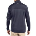 thumbnail image 2 of Men's-Cutter & Buck  Navy Ole Miss Rebels Traverse Stretch Eco Stripe DryTec Tri-Blend Quarter-Zip Pullover, 2 of 2